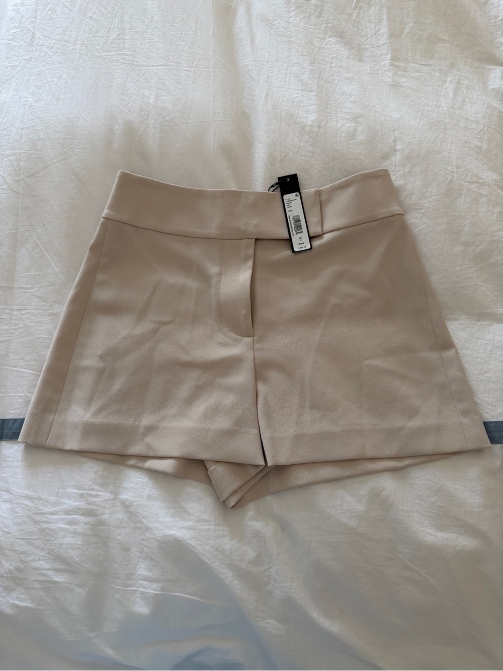 Alice + Olivia Beige High Waist Tailored Shorts